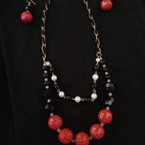 Icing Brand Necklace and Earring Set